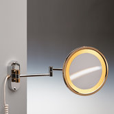 Incandescent Light 5X Magnifying Mirror with Direct Wired Connection