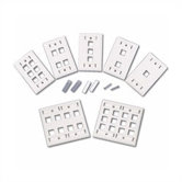 Multiple-Port Multimedia Keystone Wall Plate - White