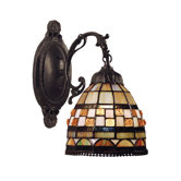 Jewelstone  Wall Sconce in Classic Bronze