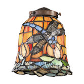Mix-N-Match 5.5" Dragon Fly Design Glass Shade