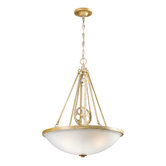 Cog And Chain 3 Light Inverted Pendant