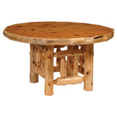 Traditional Cedar Log 5 Piece Dining Set