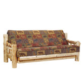Traditional Cedar Log Futon and Mattress