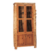 Traditional Cedar Log Gun Cabinet