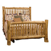 Traditional Cedar Log Spindle Headboard