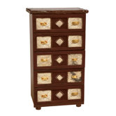Traditional Cedar Log 5 Drawer Chest