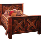 Reclaimed Barnwood Panel Bed