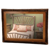 Hickory Log Mirror in Espresso