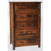 Reclaimed Barnwood 5 Drawer Chest
