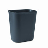Fire-Resistant Wastebasket, Rectangular, Fiberglass, 3.5gal, Black
