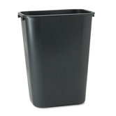 Commercial Deskside Plastic Wastebasket, 10 1/4 Gal