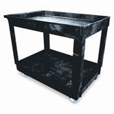 Commercial Service/Utility Cart, 2-Shelf, 24" Wide
