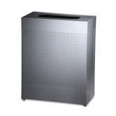 Metallic Rectangle Waste Cans, Silver metal