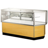 Streamline 38" x 68" Half Vision Corner Combination Showcase with Mirror Back