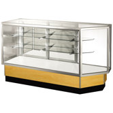 Streamline 38" x 80" Full Vision Corner Combination Showcase with Panel Back