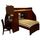 Sierra Twin Space Saver L-Shaped Bunk Bed with Desk and Stairs