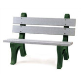 High Back Plastic Park Bench