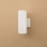 Cans and Bullets 12" White Incandescent  Outdoor Wall Lantern