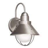 Outdoor Wall Lantern in Brushed Nickel