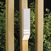 Deck Mount Louvered Down Light in White