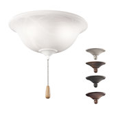 Three Light Swirl Glass Ceiling Fan Light Kit