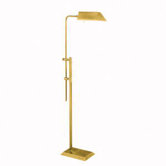 One Light Portable Pharmacy Floor Lamp in Antique Brass