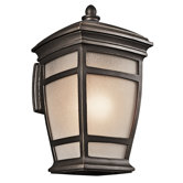 Mcadams 21" One Light Outdoor Wall Lantern in Rubbed Bronze