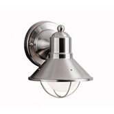 Seaside Outdoor Wall Lantern in Brushed Nickel