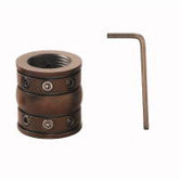 Decorative Coupler in Tannery Bronze Powder Coat