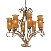 Lido 8 Light Chandelier with Tops