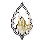 Bijoux  Wall Sconce in Antique Black / Classic Golden Silver
