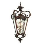 St. Tropez Four Light Hanging Lantern in Antique Bronze