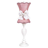 Curvy Candle Table Lamp in White