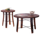 Round Stave Coffee Table Set