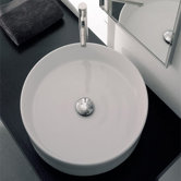 Geo Above Counter Bathroom Sink in White