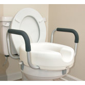 Raised Locking Toilet Seat with Arms