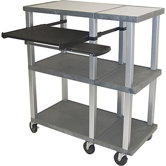 Tuffy Open Shelf Presentation Station with Nickel Legs