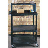 Tuffy Stand - Up Mobile Workstation with Work Shelf