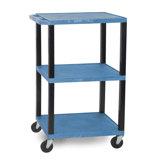 Tuffy 42" 3-Shelf Utility AV Cart