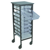 Mobile Work Center with Storage Trays