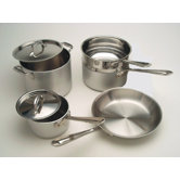 Master Chef 3-Ply Brushed Aluminum 7-Piece Cookware Set