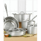 Master Chef MC2 3-Ply Brushed Aluminum 10-Piece Cookware Set