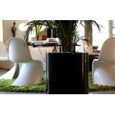 Fang Cilinder Lacquered Square Flower Pot Planter