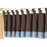 Soho Blue and Brown Collection Window Valance