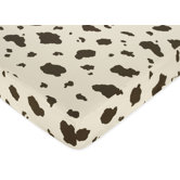 Wild West Cowboy Collection Fitted Crib Sheet - Cow Print