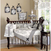Black French Toile Crib Bedding Collection