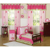Flower Pink Green Toddler Bedding Collection