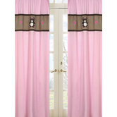 Teddy Bear Pink Set of 2 Window Panels