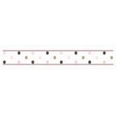 Pink and Chocolate Mod Dots Wallpaper Border