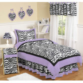 Zebra Purple Collection 3pc Full/Queen Bedding Set